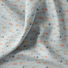 Printed Cotton TOOTOOT Blue / Camel